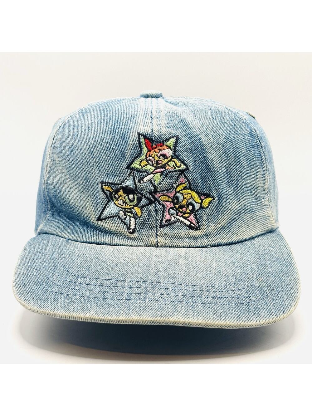 Powerpuff Girls Y2K Vintage Hat Girls Cartoon Network Denim Jean Logo Cap Adult